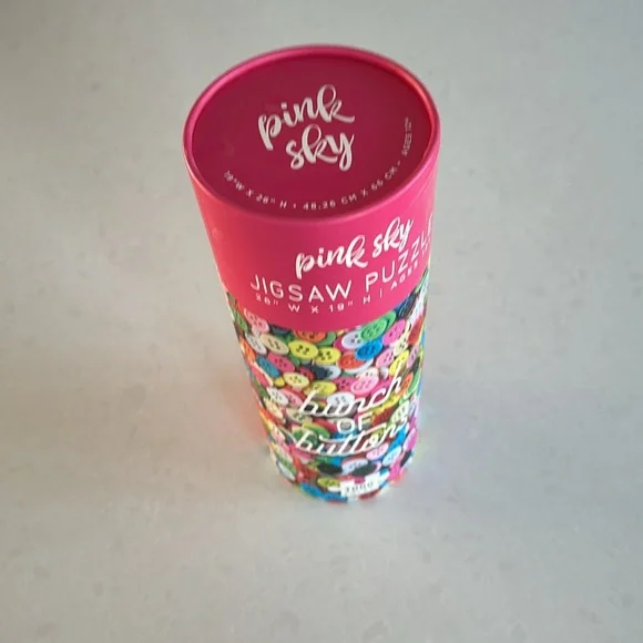 Pink sky bunch of buttons 1,000 piece puzzle - Picture 2 of 3